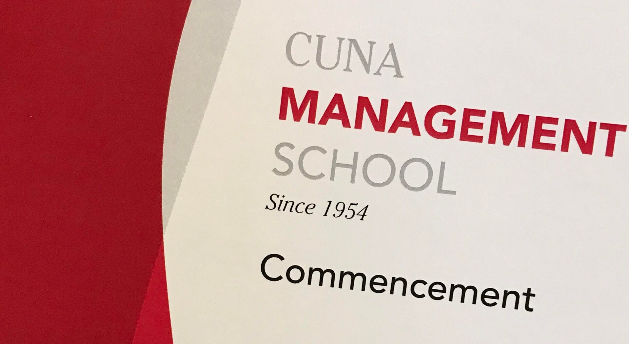 CUNA Management School Commencement program